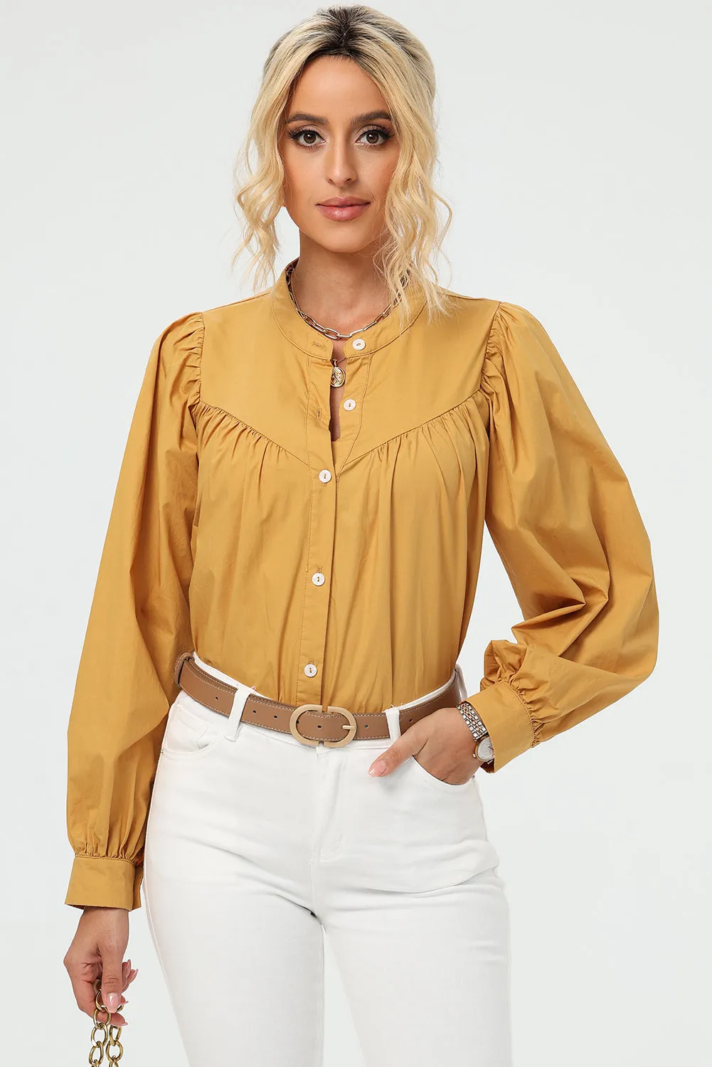 Mustard Seed Ruched Blouse