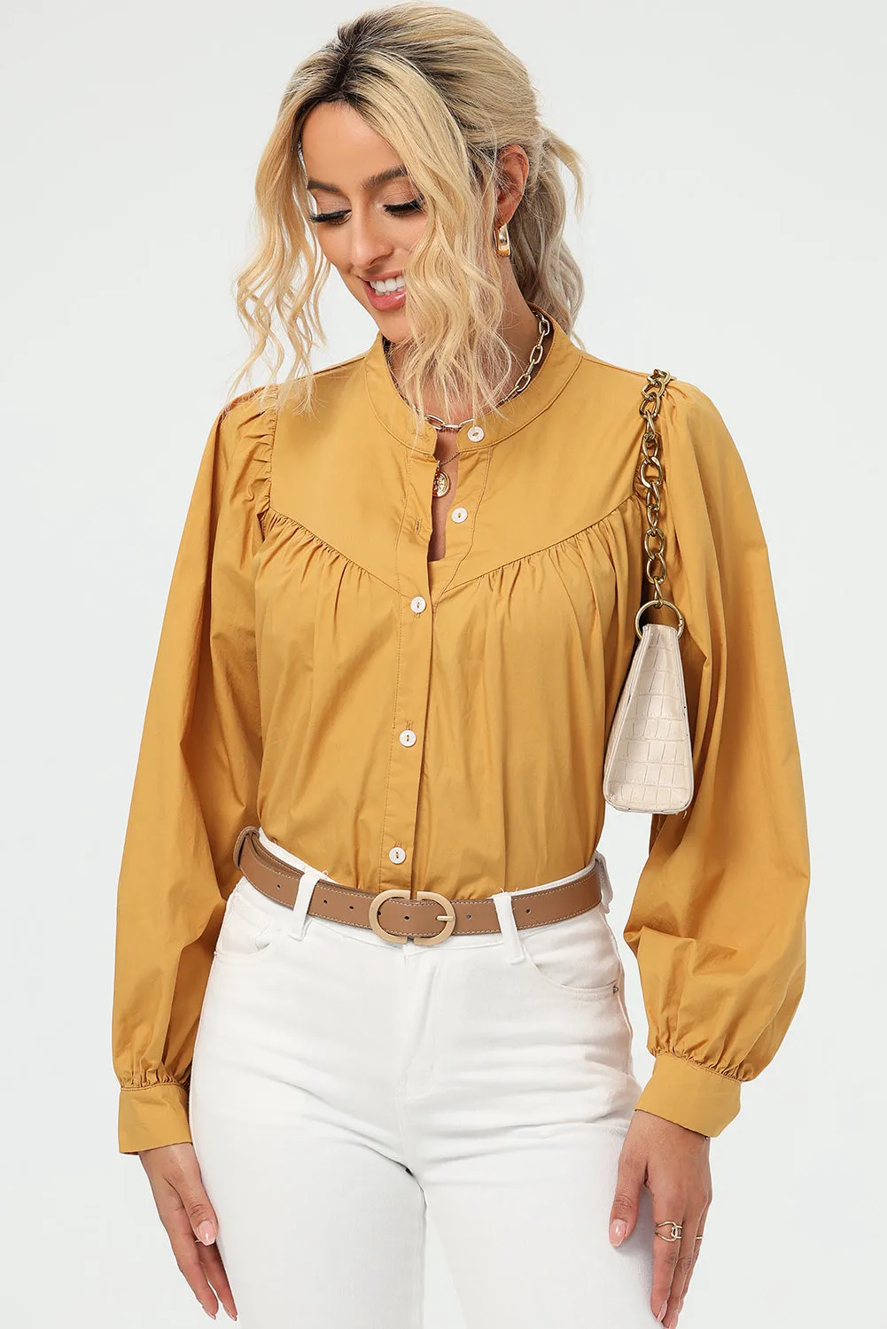 Mustard Seed Ruched Blouse