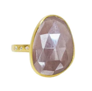 Mystic Mauve Moonstone Pebble Ring
