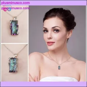 Natural Fire Rainbow Mystic 16ct Topaz Necklace Solid 925