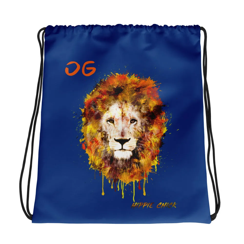 Navy Drawstring Bag