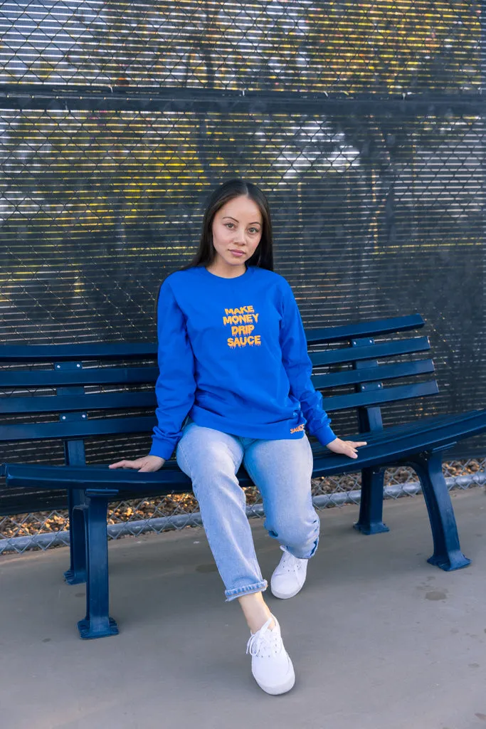 Neon Orange MMDS | Blue Long Sleeve Tee
