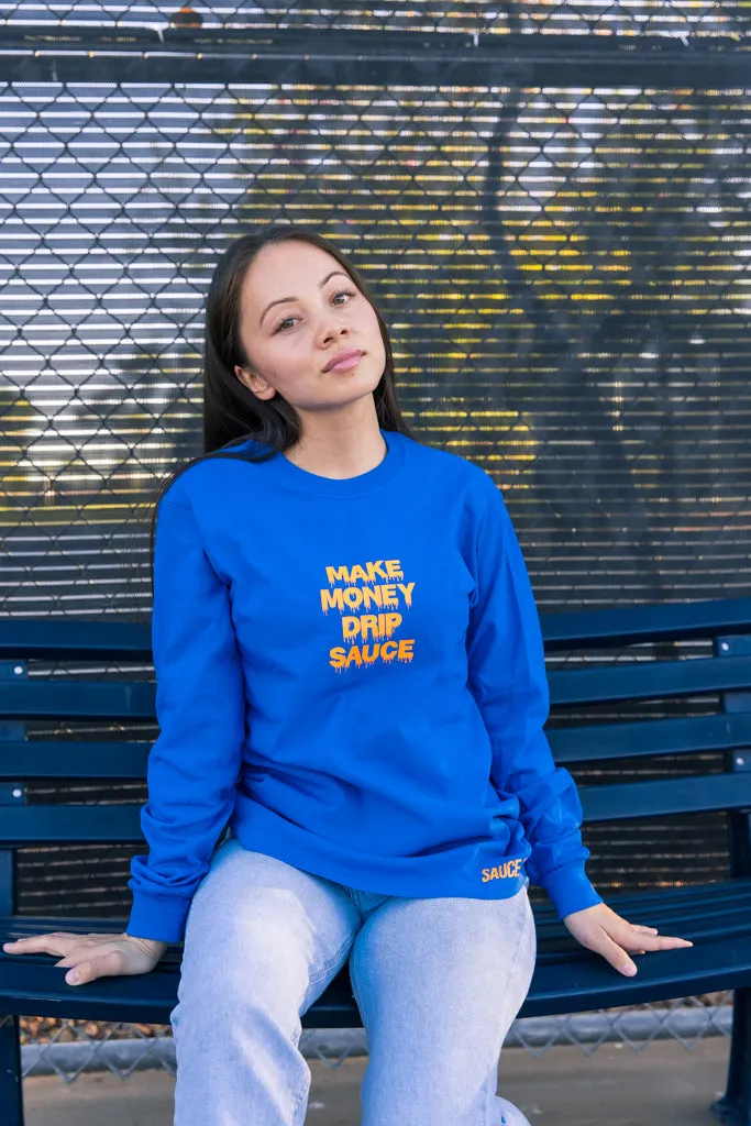 Neon Orange MMDS | Blue Long Sleeve Tee