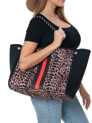 Neoprene Leopard Tote Bag