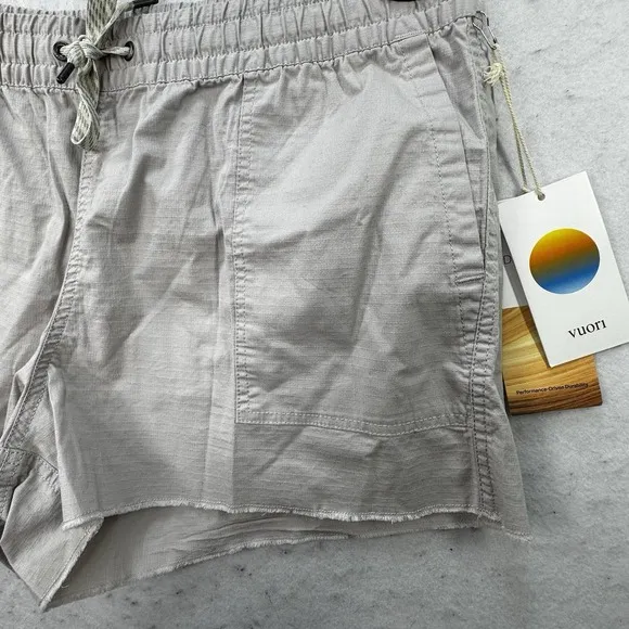 NEW $68 VUORI Shorts Womens XL Ripstop Drawcord Pockets Elastic Waist VW385