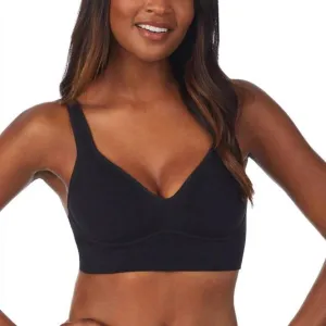 NEW ON GOSSAMER cabana cotton seamless built up wirefree bra in black