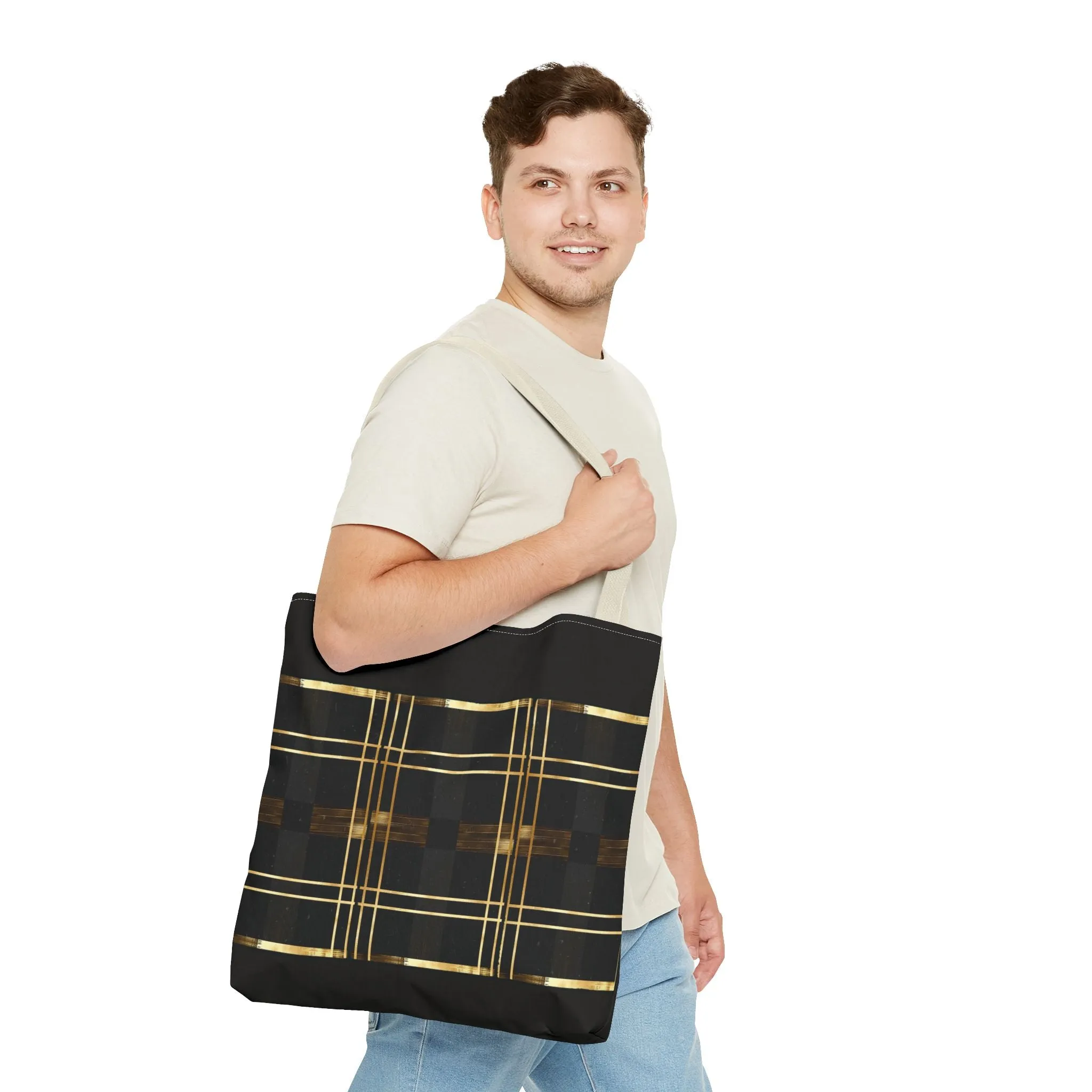 Noir & Gold Glam Tote Bag (AOP)