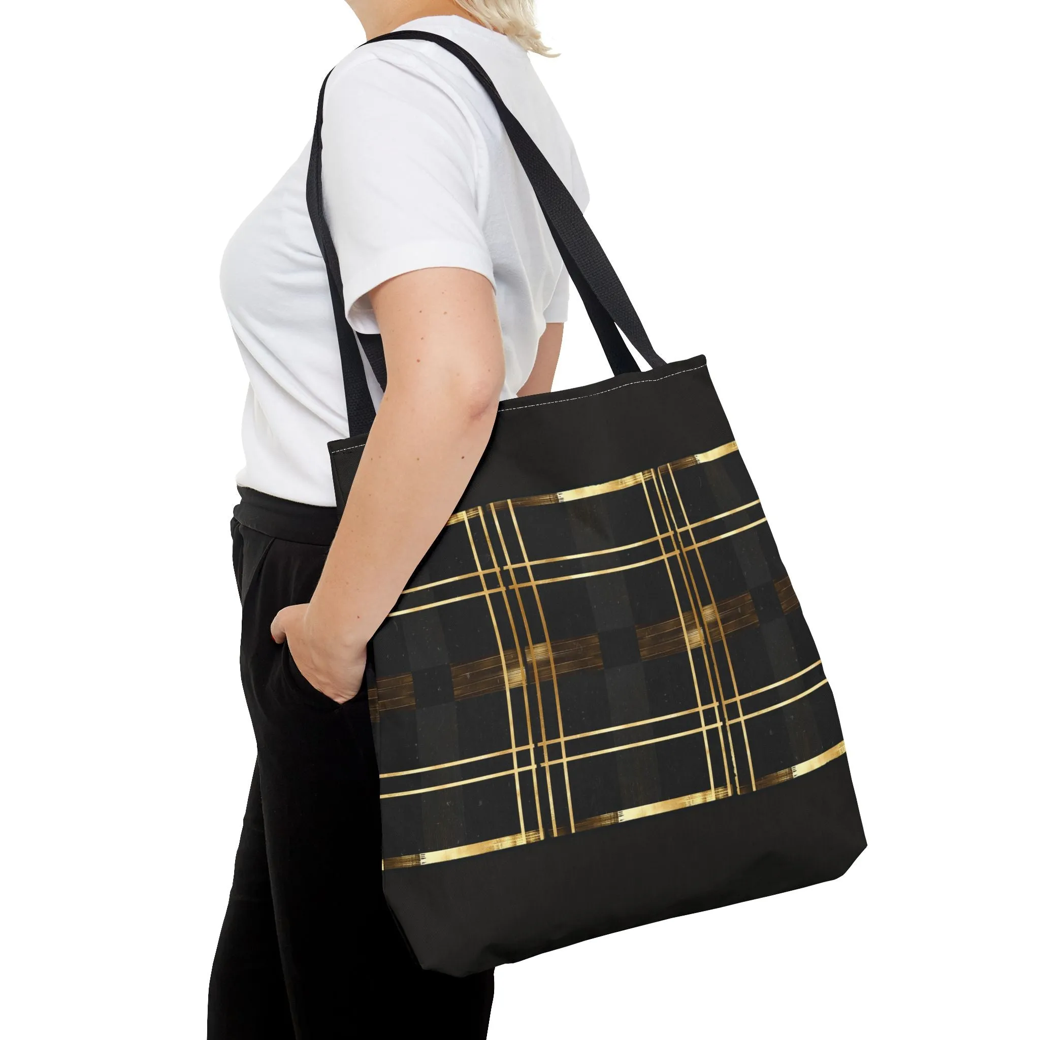 Noir & Gold Glam Tote Bag (AOP)