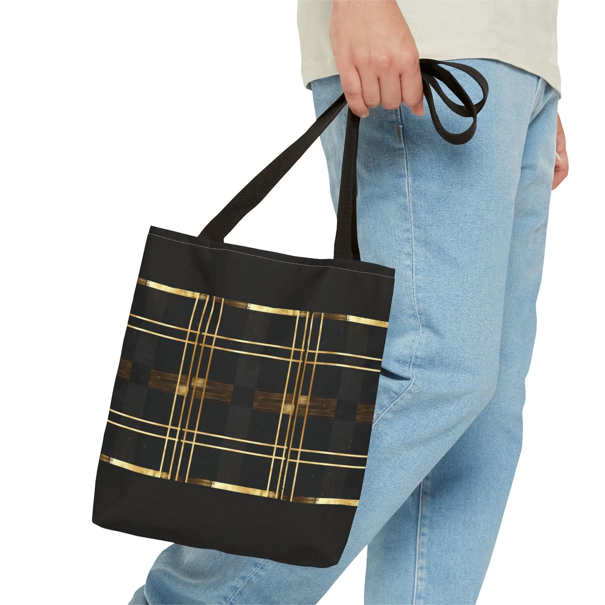 Noir & Gold Glam Tote Bag (AOP)