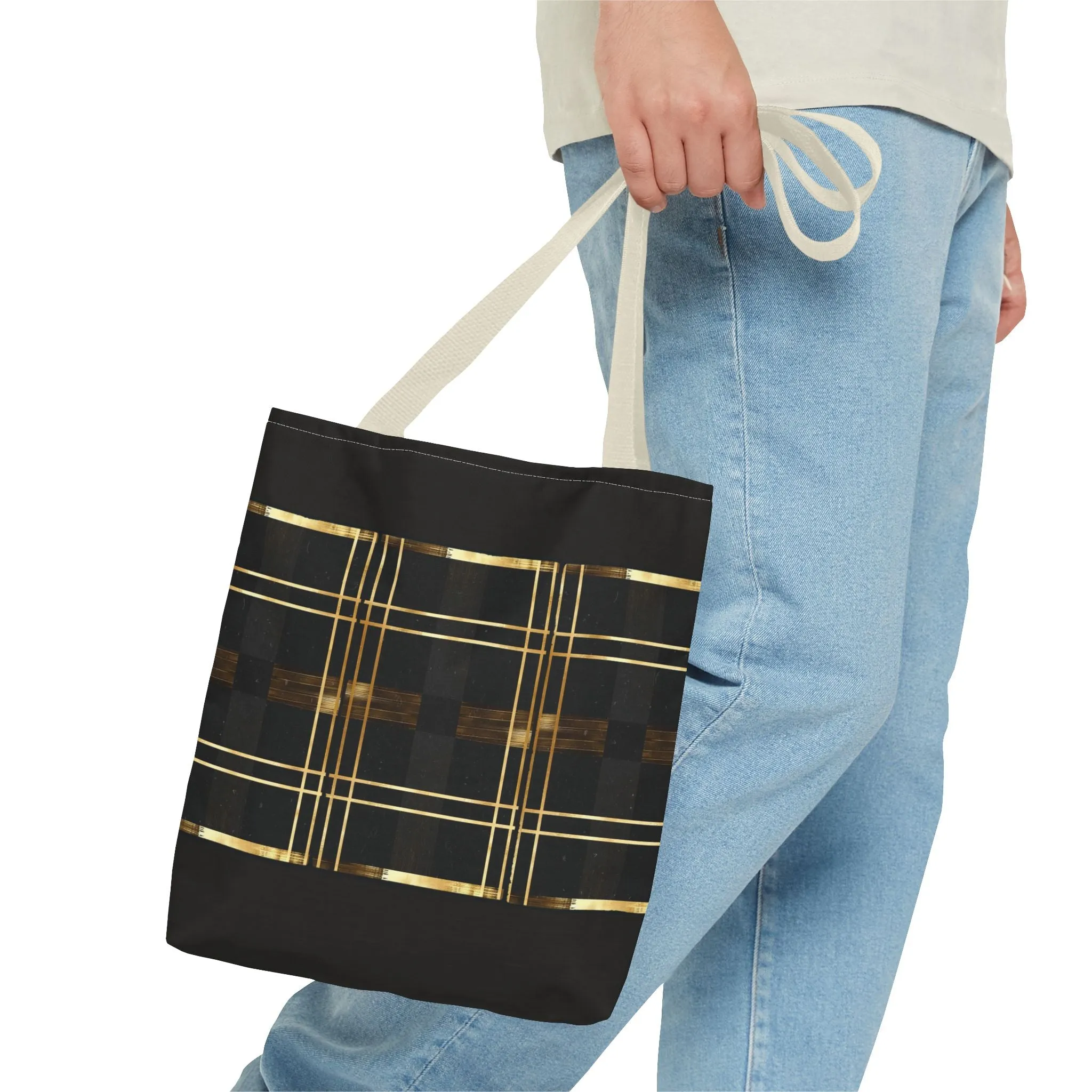 Noir & Gold Glam Tote Bag (AOP)