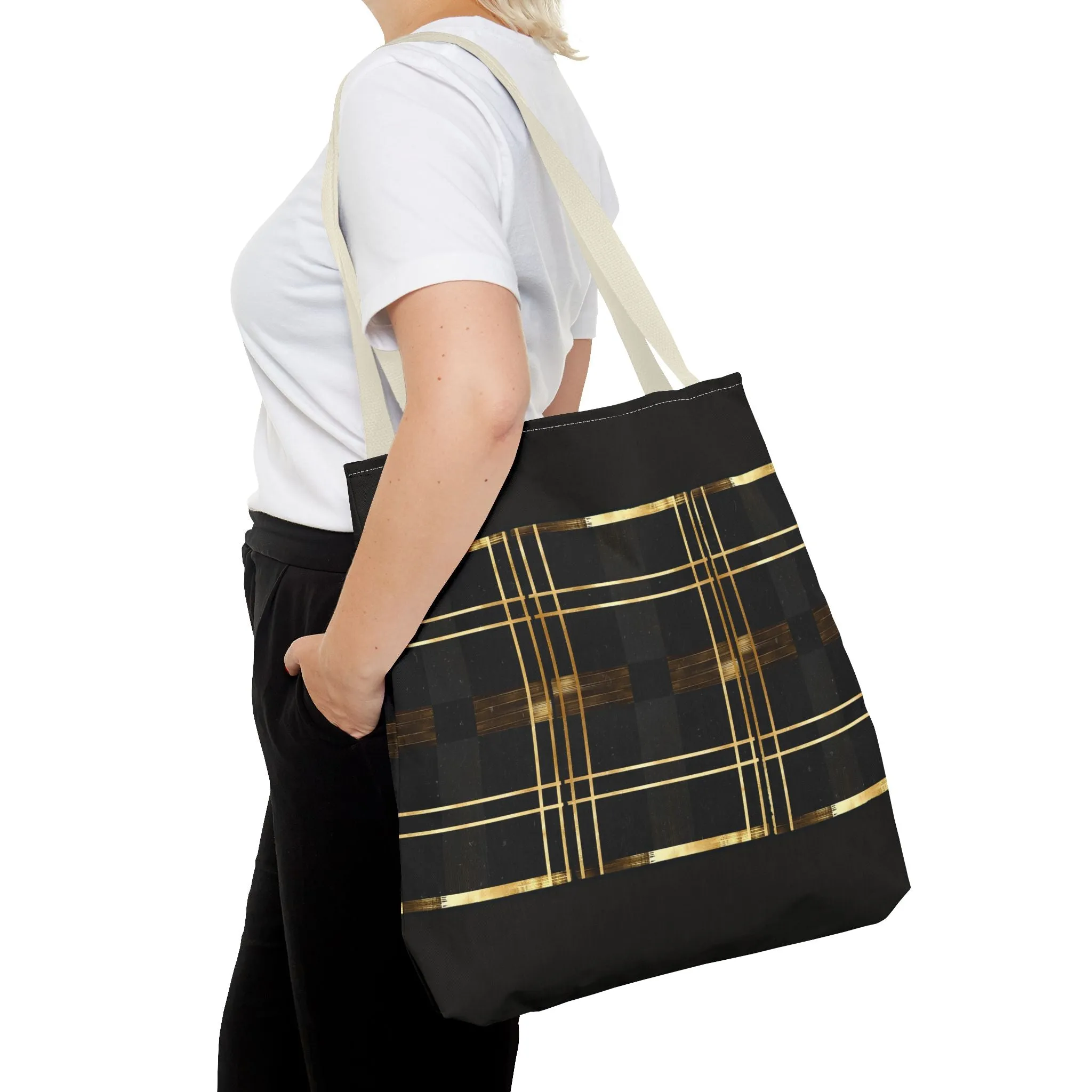 Noir & Gold Glam Tote Bag (AOP)