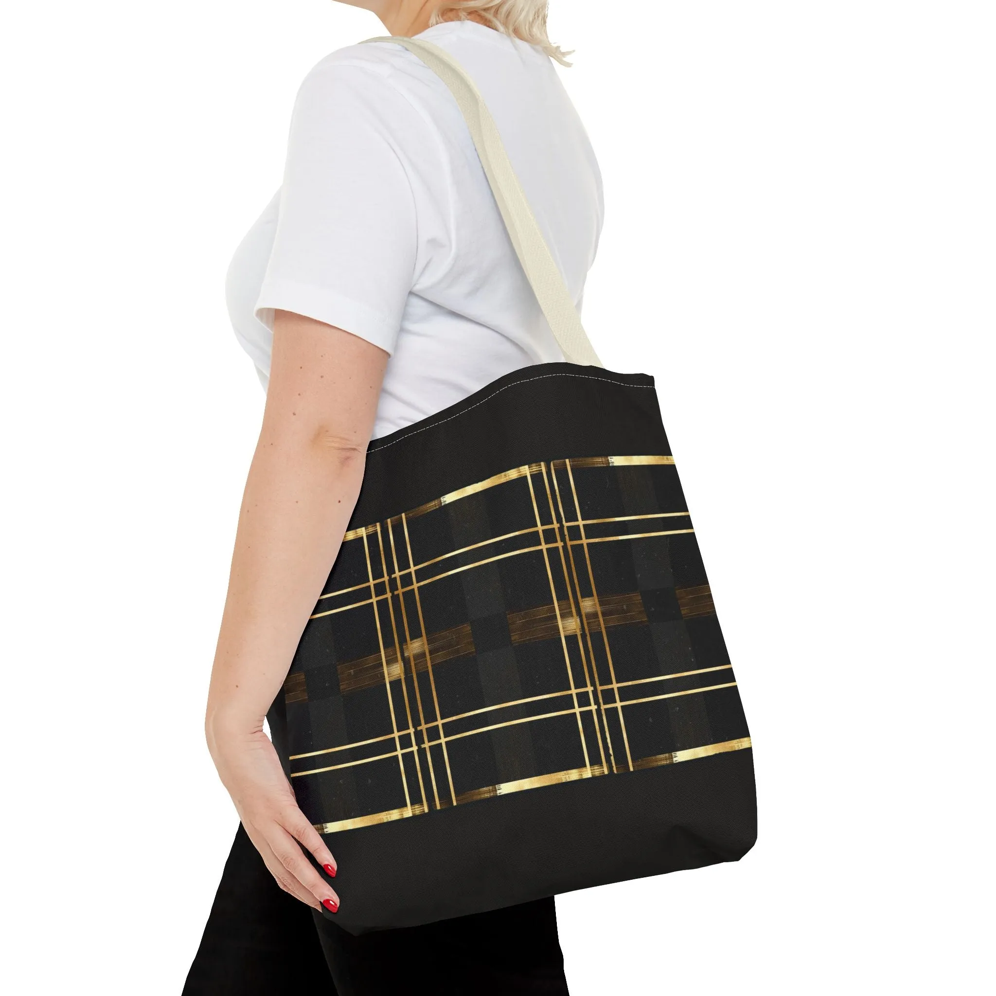 Noir & Gold Glam Tote Bag (AOP)
