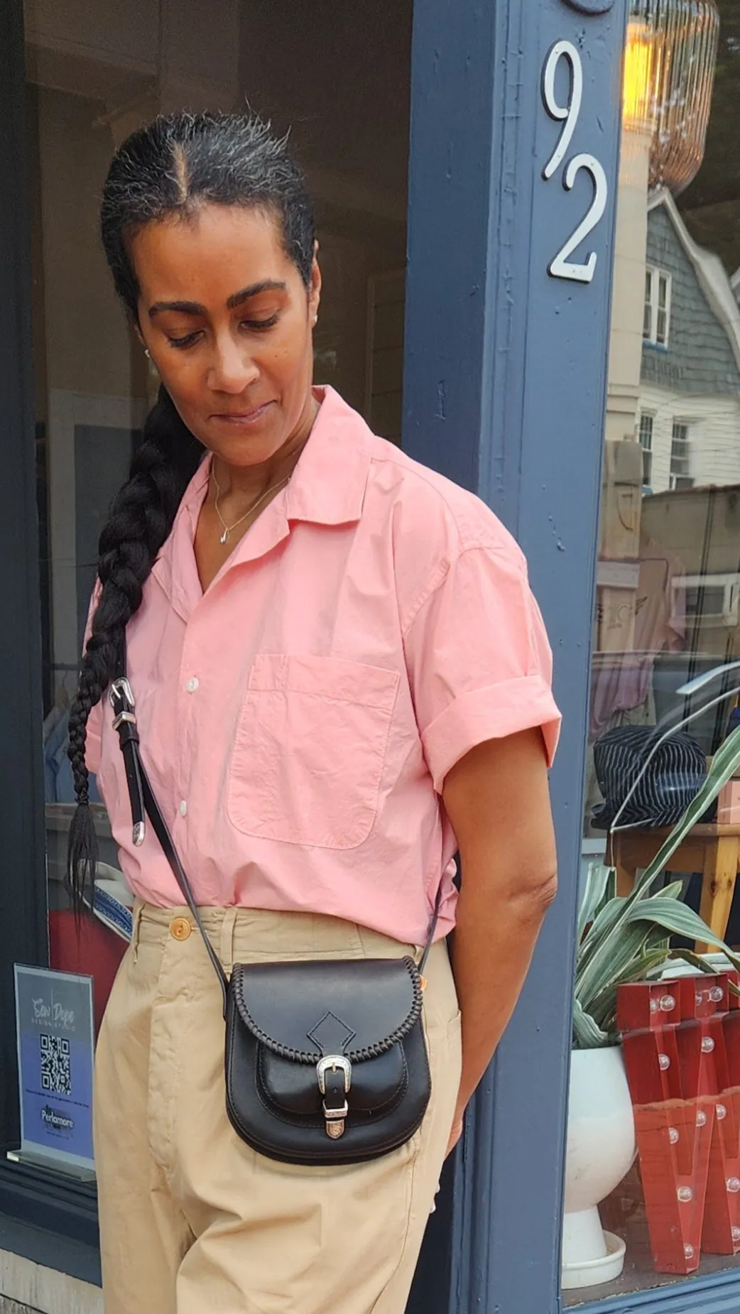 Nudie Jeans Co. - Western Leather Saddle Bag Black