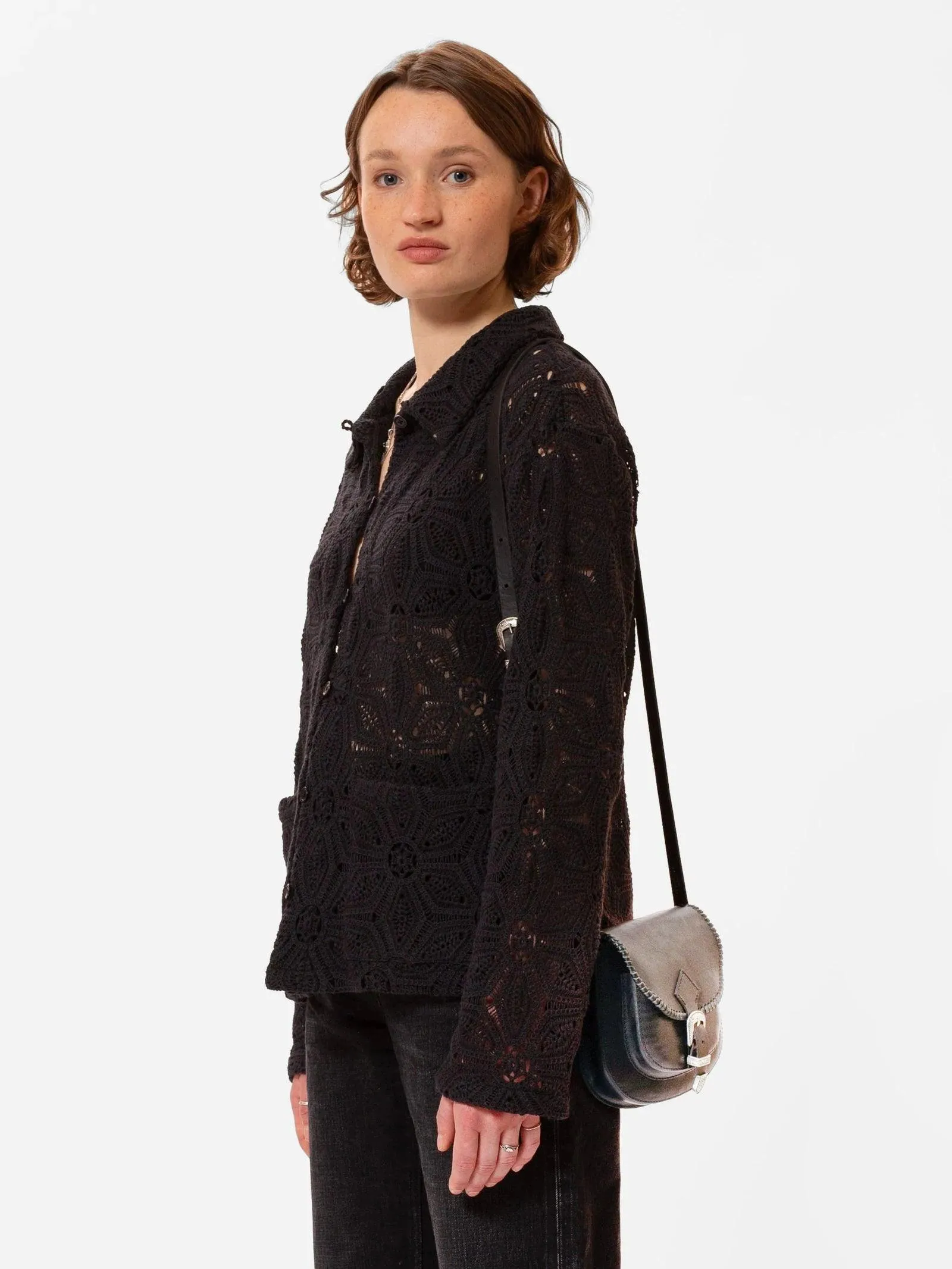 Nudie Jeans Co. - Western Leather Saddle Bag Black
