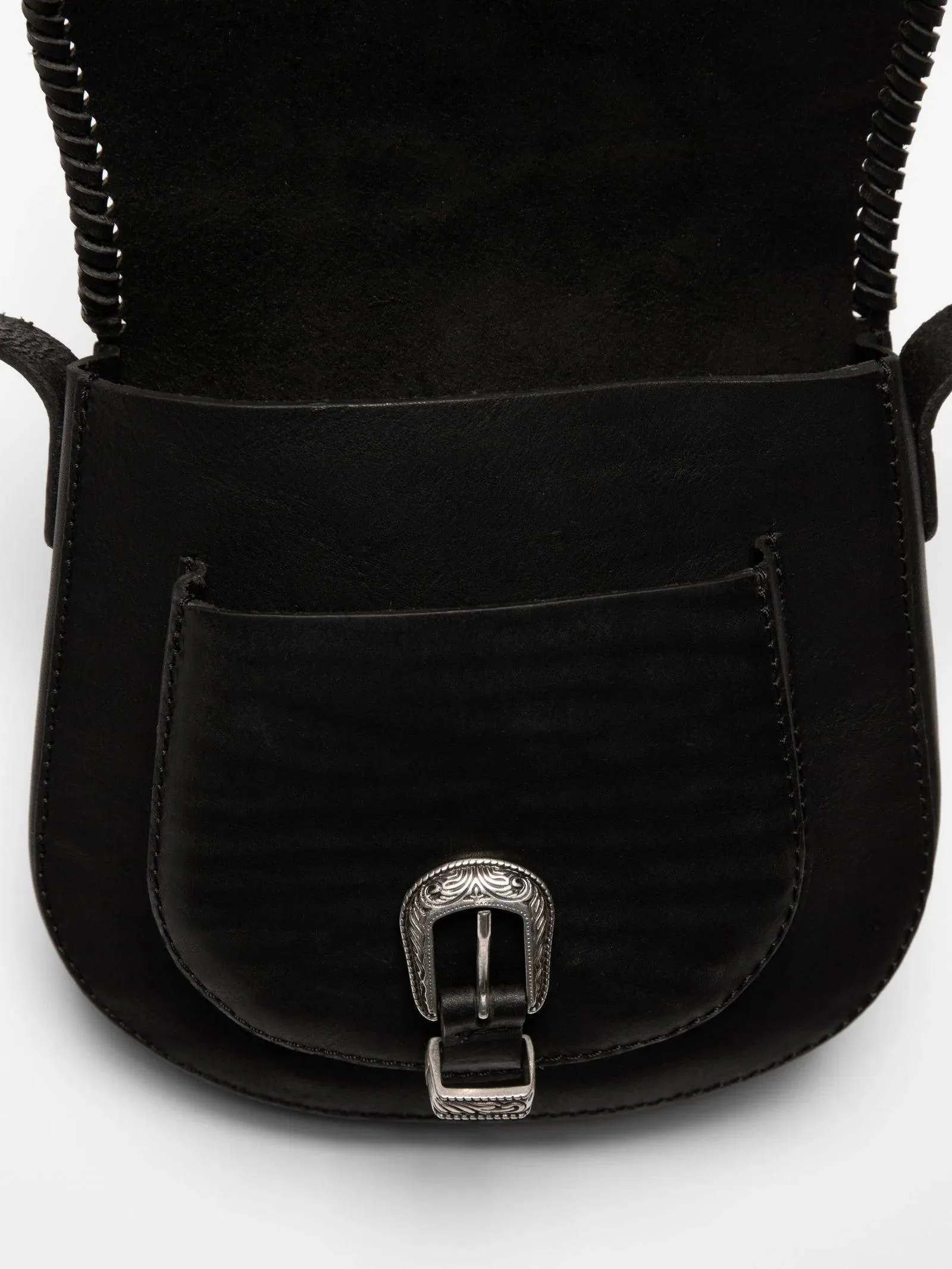 Nudie Jeans Co. - Western Leather Saddle Bag Black