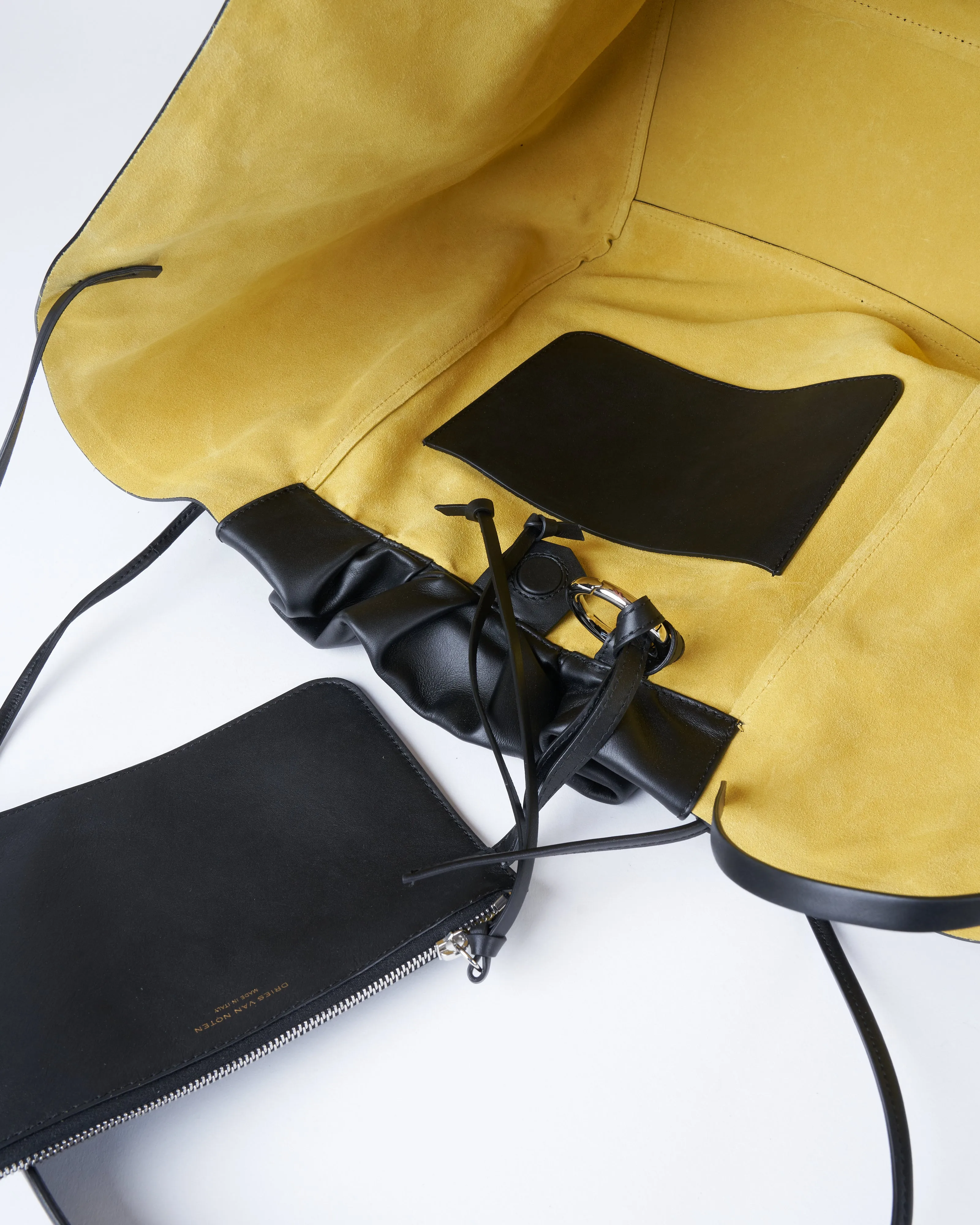 nylon tote bag - black