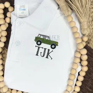 Off Road Vintage 4x4 Truck Mini Fill Stitch