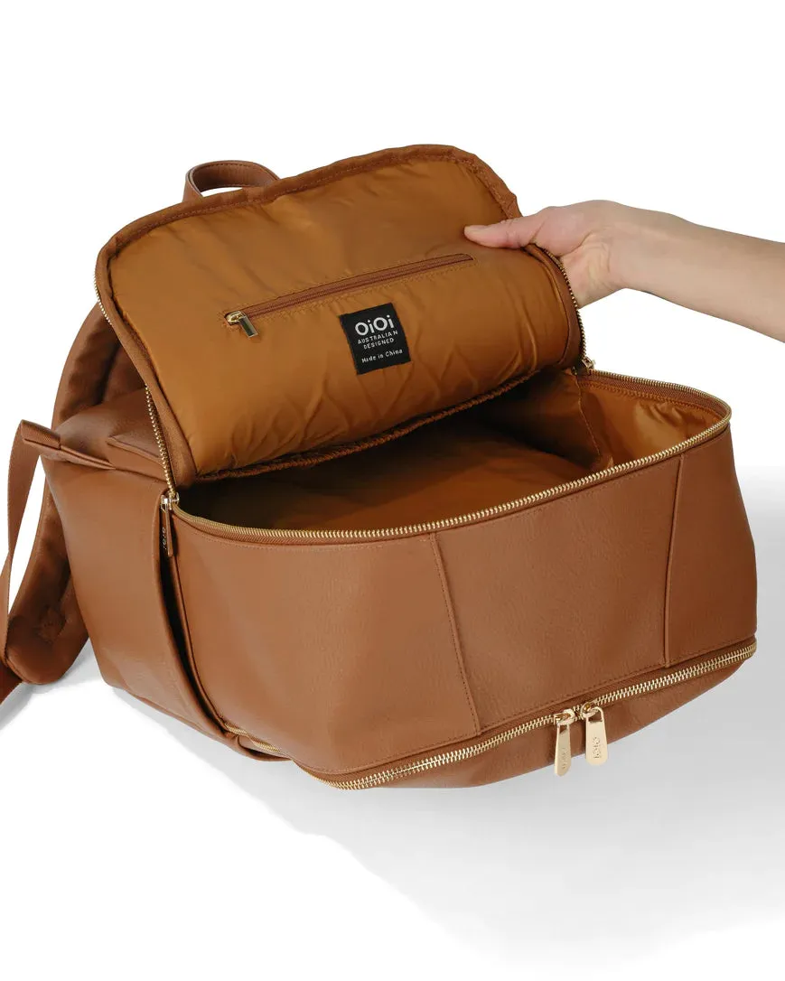 OiOi Mulitasker Nappy Backpack - Chestnut