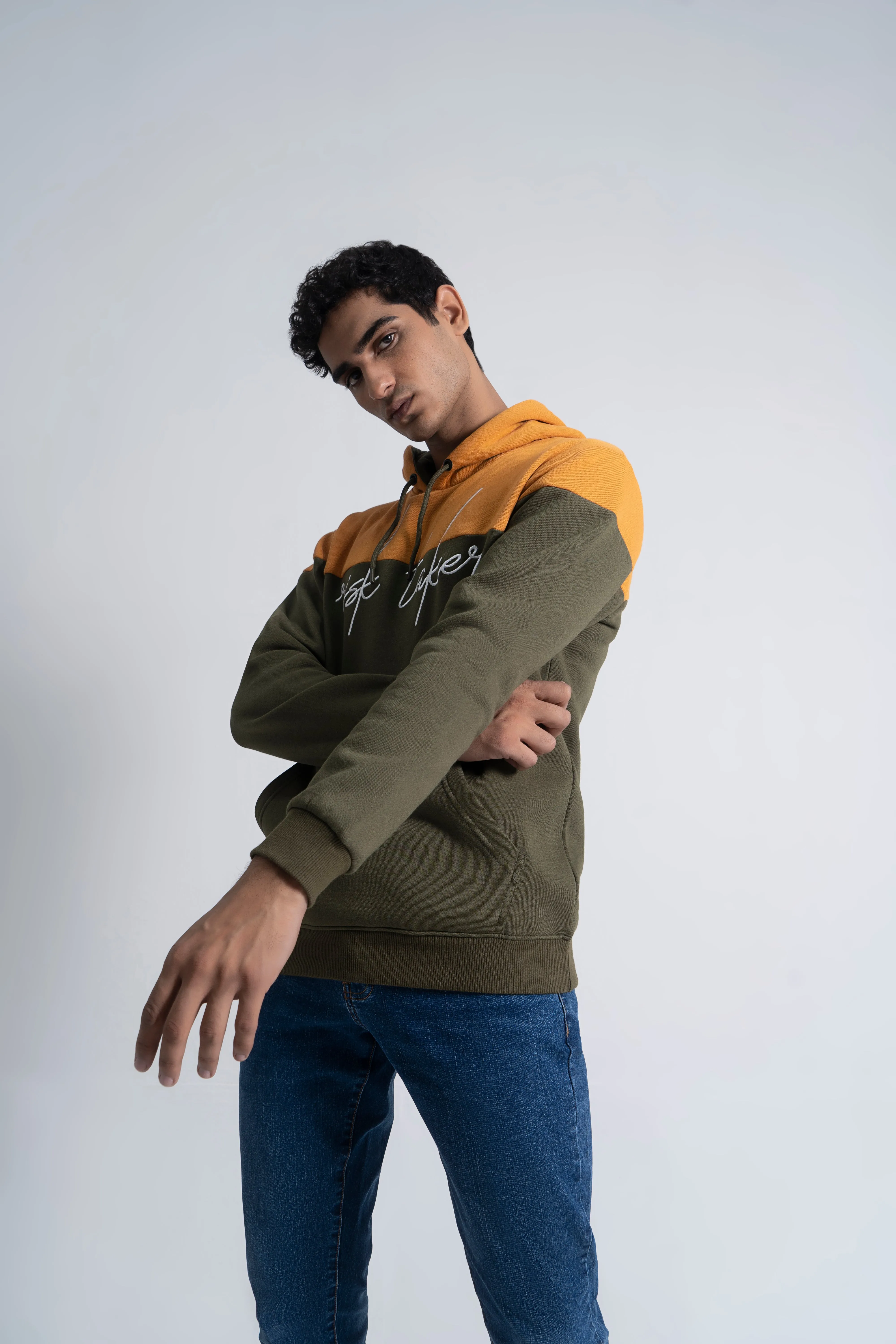 Olive & Mustard Graphic Hoodie