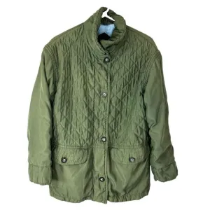 Olive Green Izzi by Rothchilds Quilted Lagenlook Jacket Size Medium