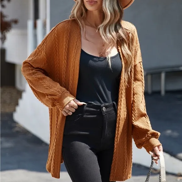 Open front cardigan Caramel