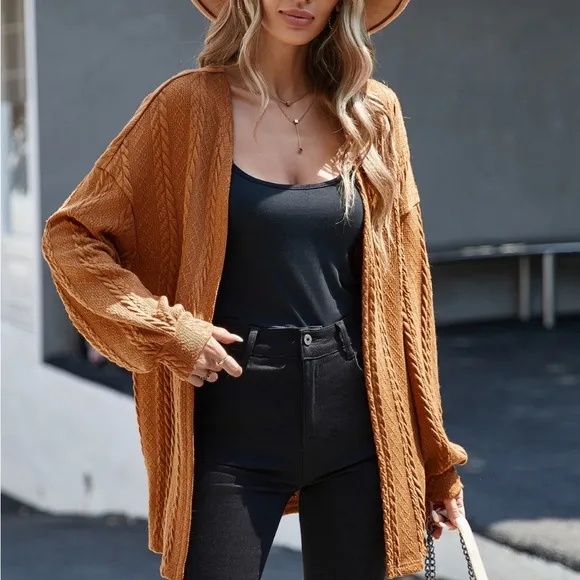 Open front cardigan Caramel