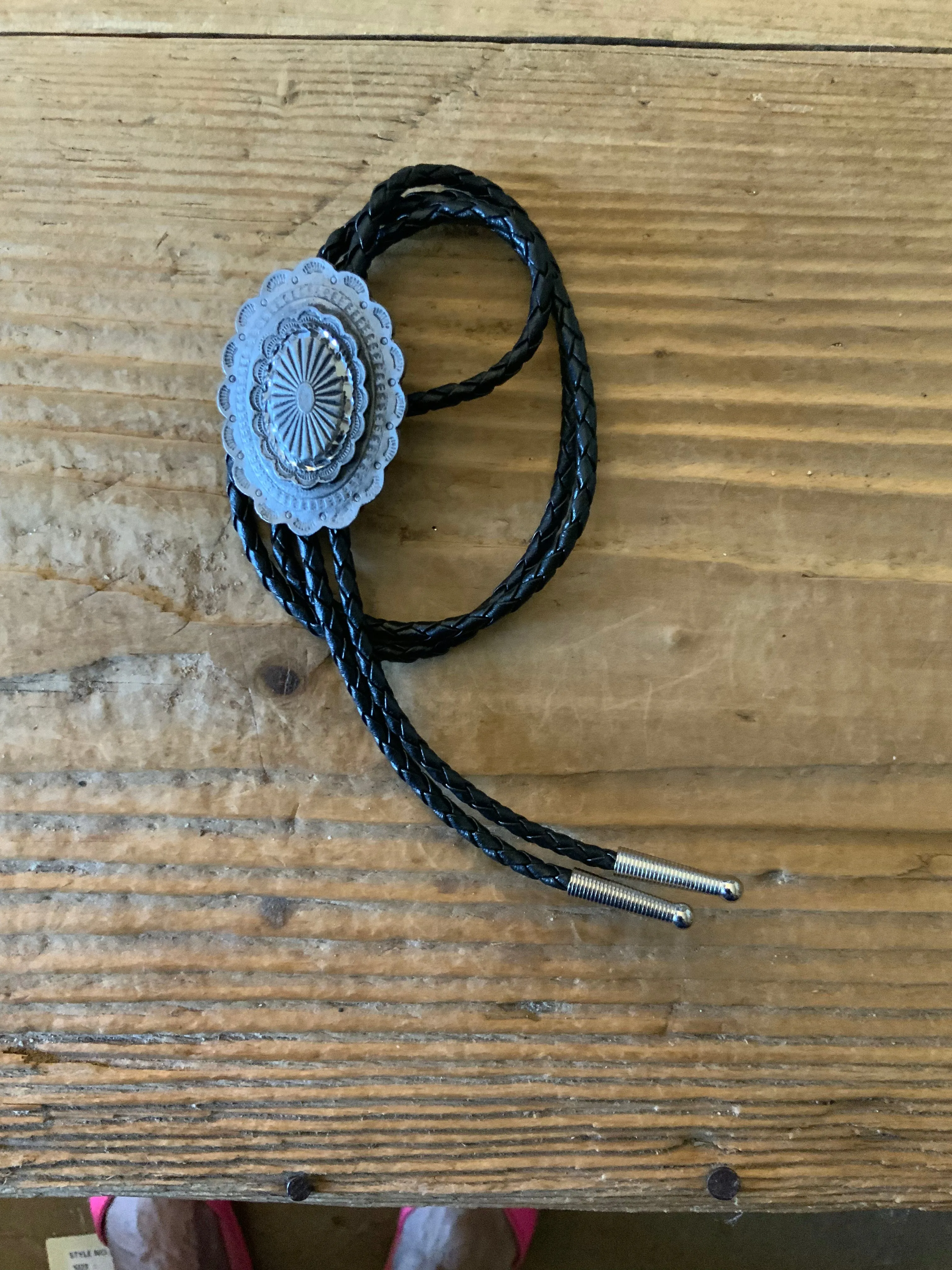 Oval Patina Concho Bolo Tie