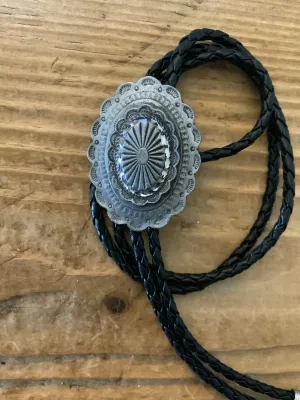 Oval Patina Concho Bolo Tie