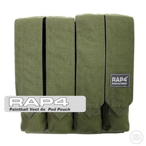 Paintball Vest 4x Pod Pouch (Back)