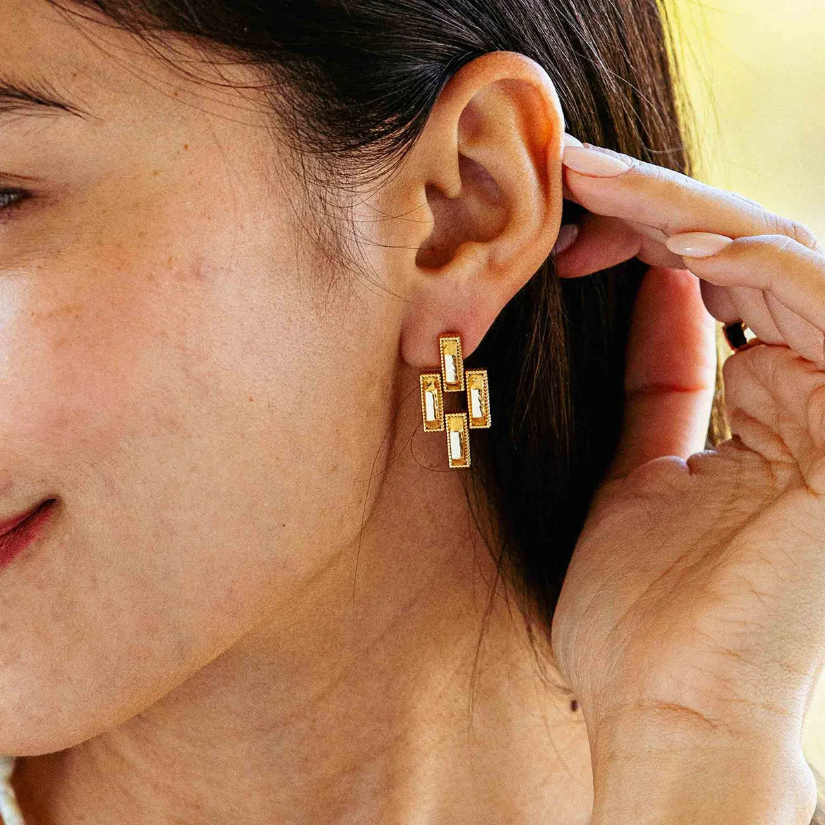 Pathway Post Small Link Earrings