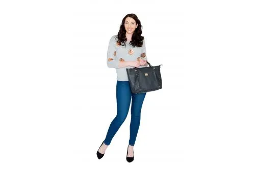 Perry Mum Tote - Charcoal