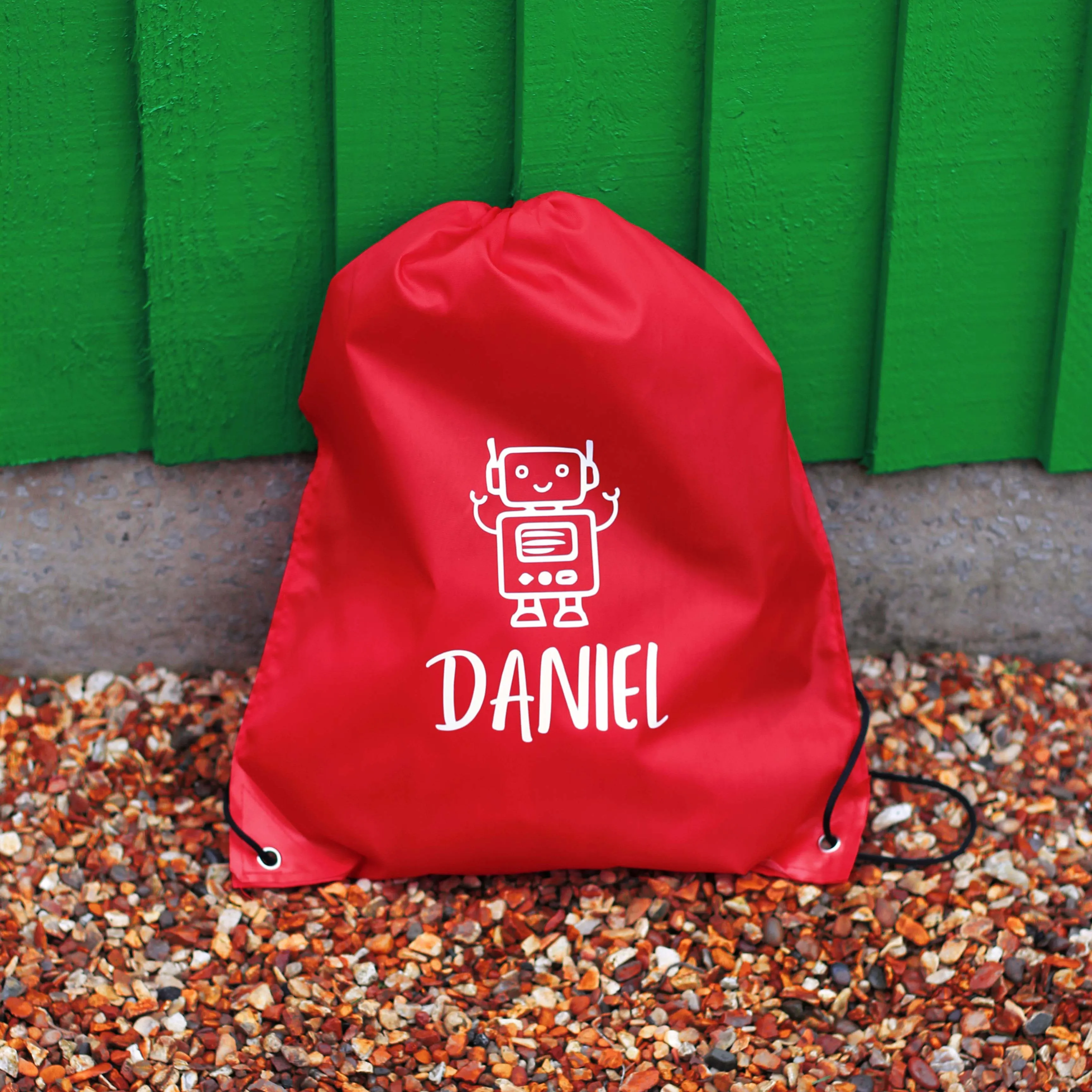 Personalised Kids Nylon Drawstring PE Bag - Various Designs