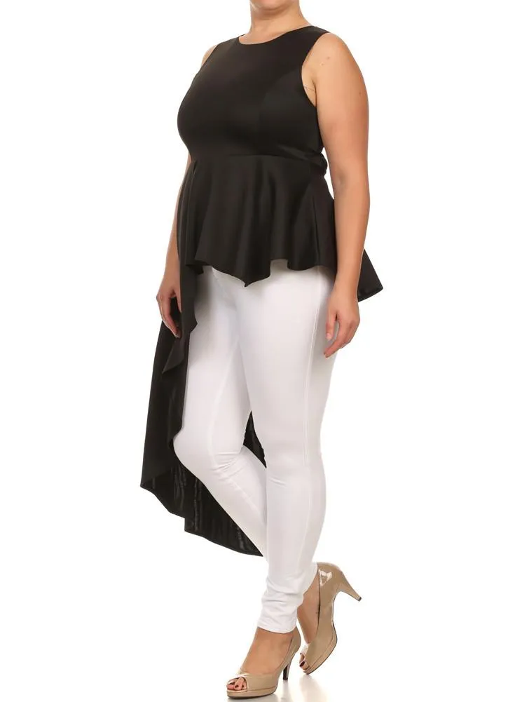 Plus Size Gala Asymmetrical Black Maxi Shirt Dress