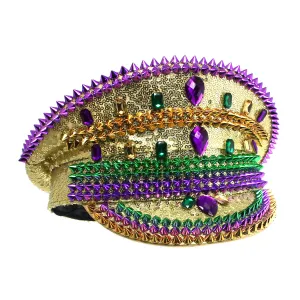 Police Hat Gold Glitter Mardi Gras
