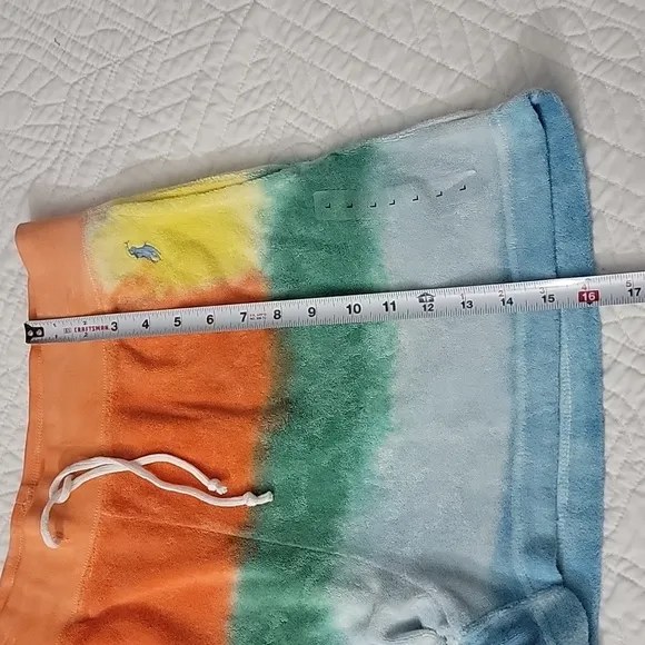 Polo Ralph Lauren Terry Beach Dye Pull Up Drawstring Shorts Size Large