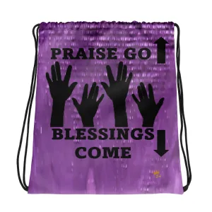 Praises Go Up Drawstring bag