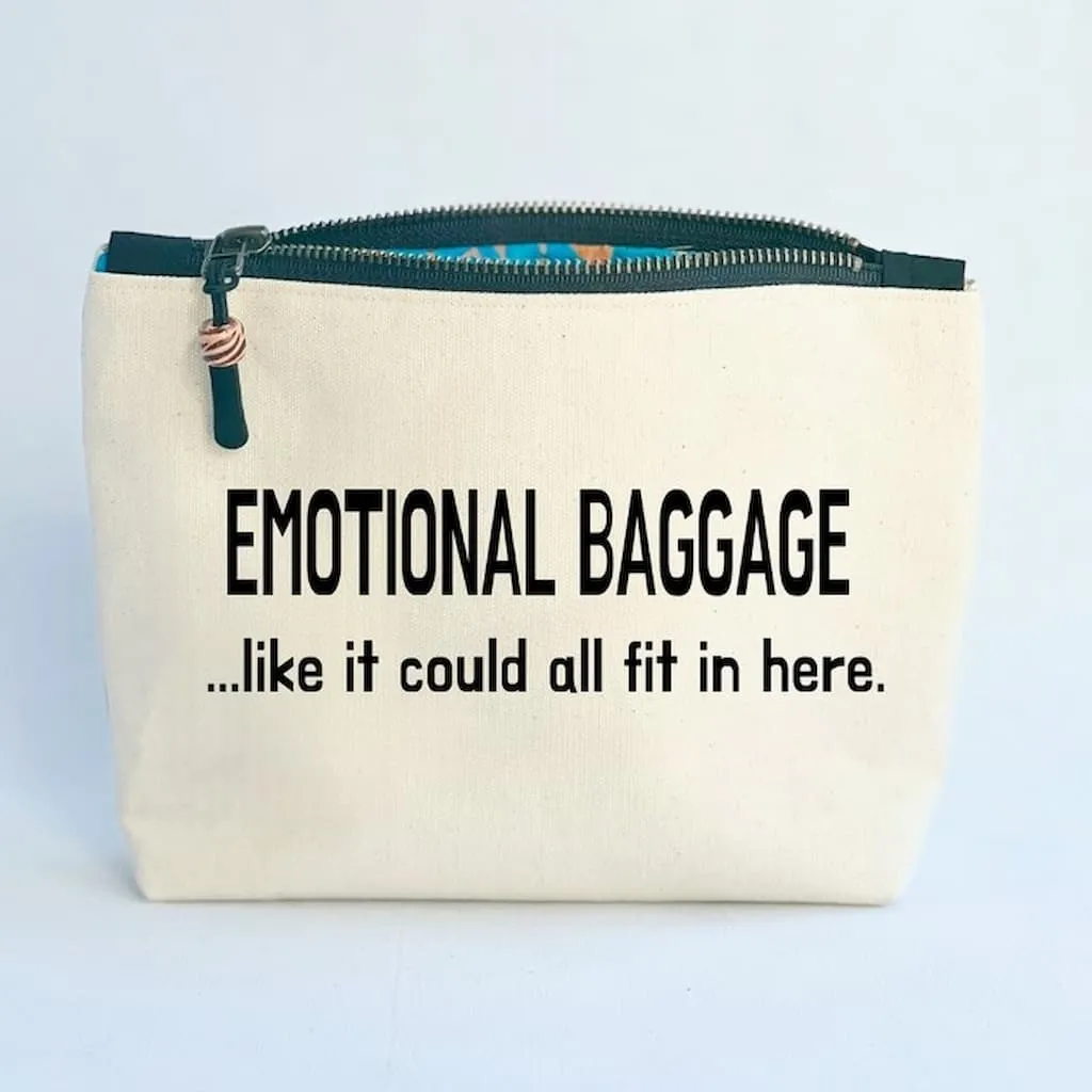 Pretty Clever Words Canvas Zippered Bag