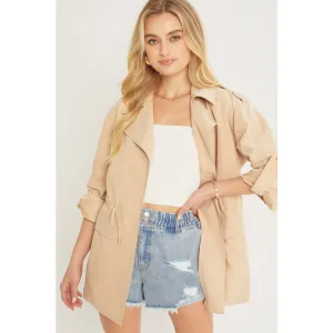 Pretty Nice Collared Jacket - Khaki