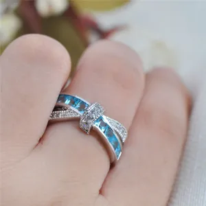 Pretty Princess White Aquamarine Ring