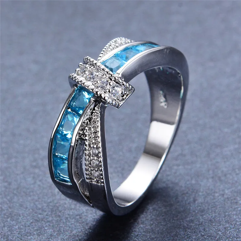 Pretty Princess White Aquamarine Ring