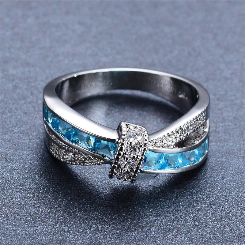 Pretty Princess White Aquamarine Ring