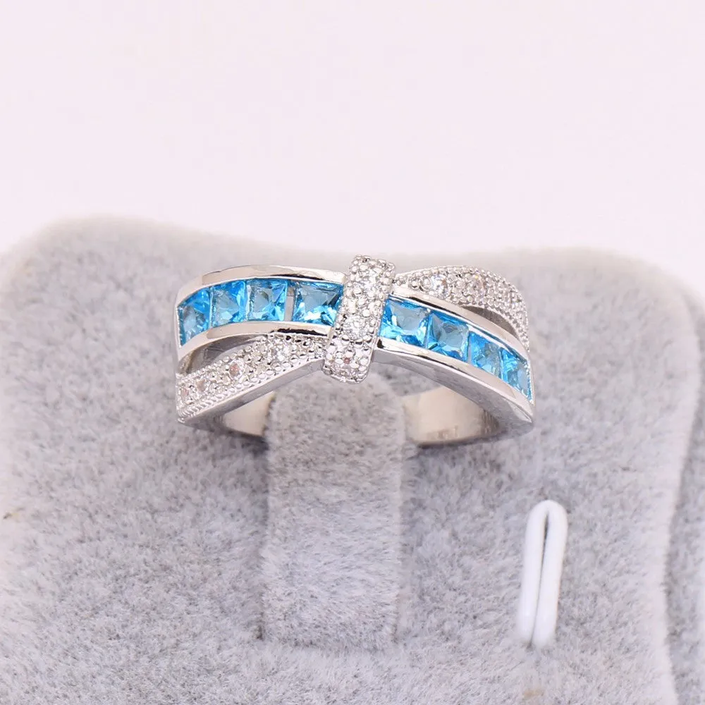 Pretty Princess White Aquamarine Ring