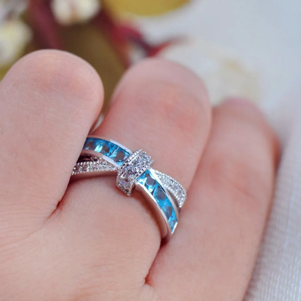 Pretty Princess White Aquamarine Ring