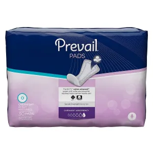Prevail Overnight Absorbency Incontinence Bladder Control Pads, 30-Count