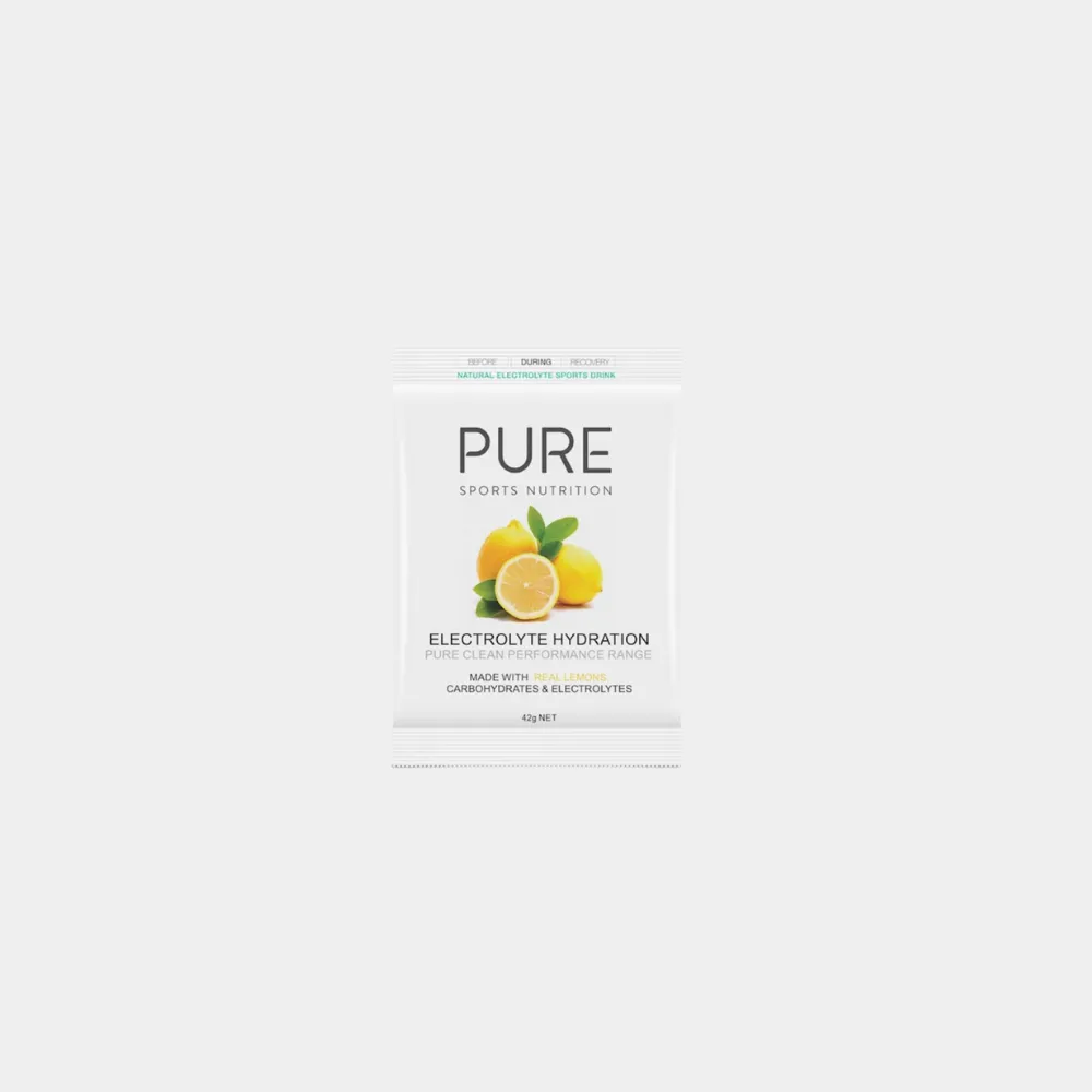 PURE Sports Nutrition Electrolyte Hydration 42g - Lemon (Single Serve)