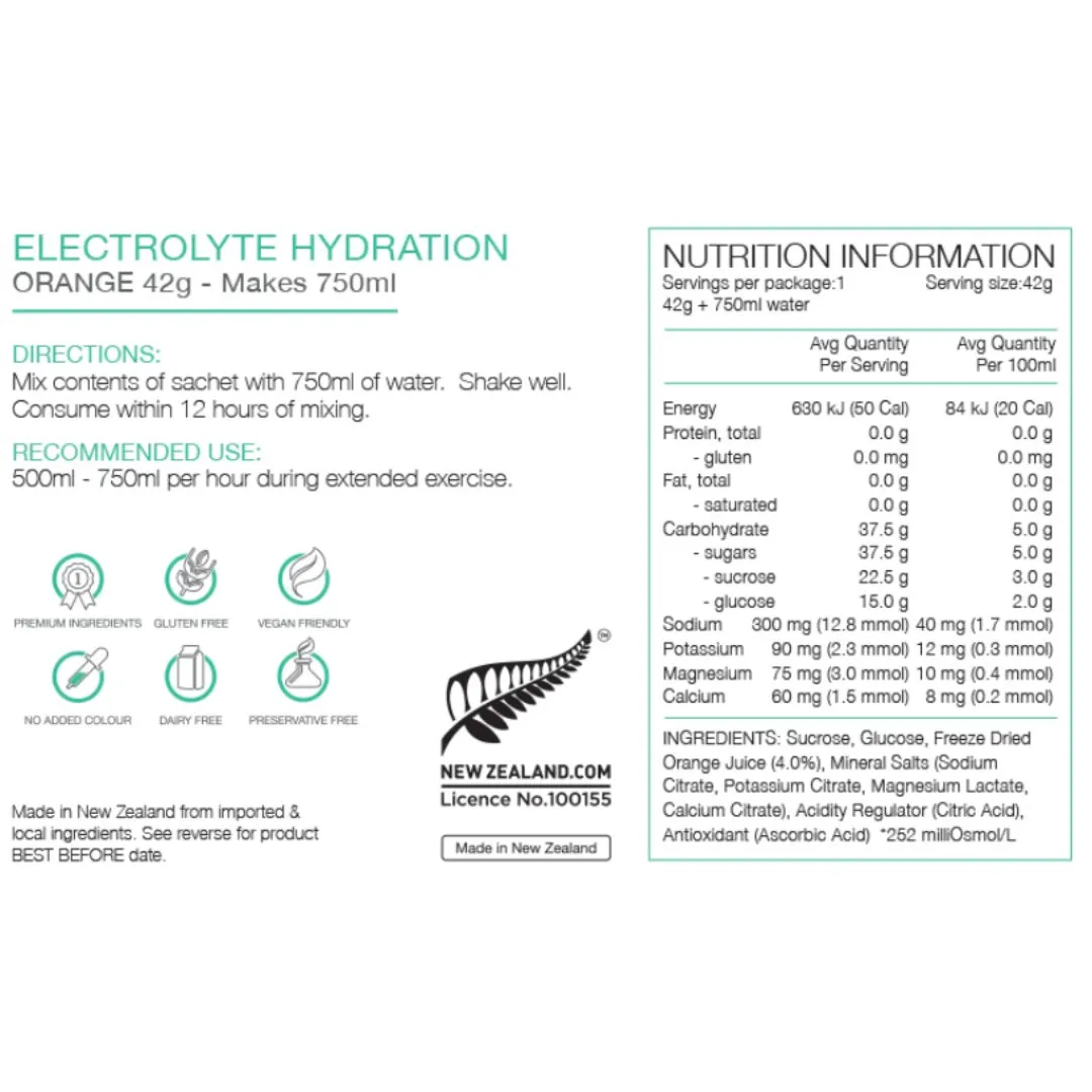 Pure Sports Nutrition - Pure Electrolyte Hydration 42g Sachet