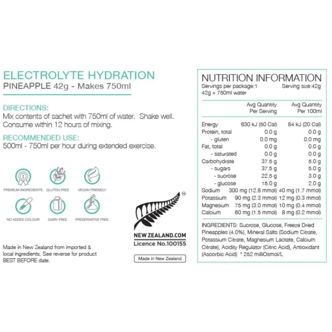 Pure Sports Nutrition - Pure Electrolyte Hydration 42g Sachet