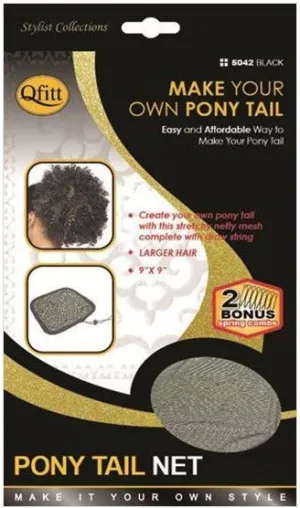 Qfitt PONY TAIL NET 5042Black