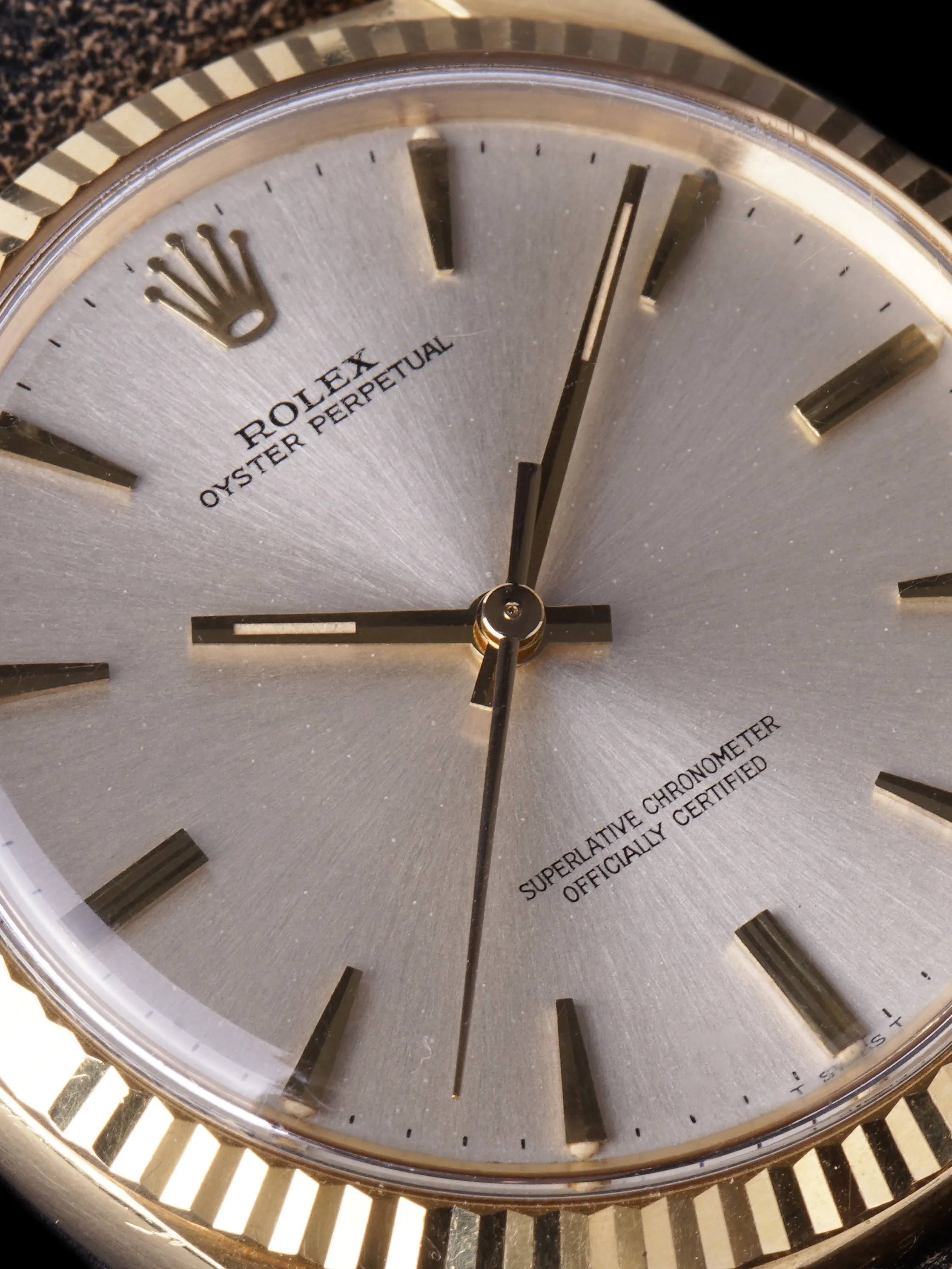 RARE 1966 Rolex Oyster-Perpetual (Ref. 1013) 18K YG "Oversized Case"