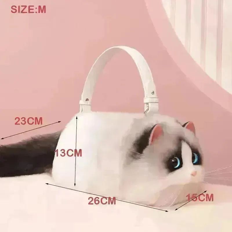Realistic Handmade Cat Plush Handbag